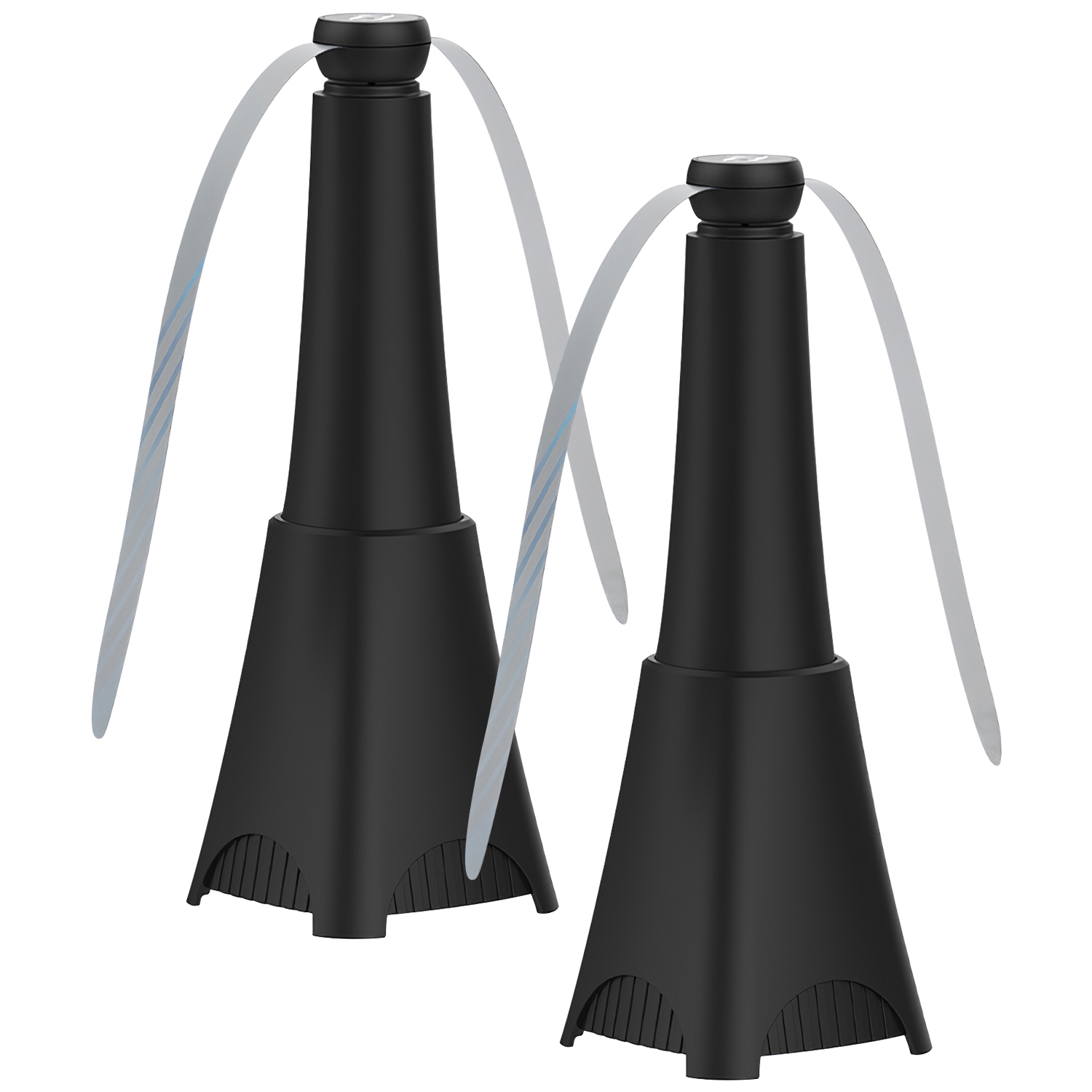 Paquete de 2 Ventiladores Portátiles Reflectantes Repelentes de Moscas, Con Batería Recargable, Trampa de Moscas Para Mesa y Comida, Aspas de Parada Suave, Gancho Para Colgar, Interior y Exterior — imagen 10