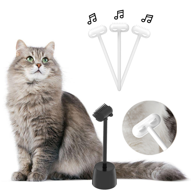 New Cat Jerk Cat Brush Hair Scraper Hair Removal Scratching Massage Brush Cat Scuffing Brush Toy Pet Supplies — image 1