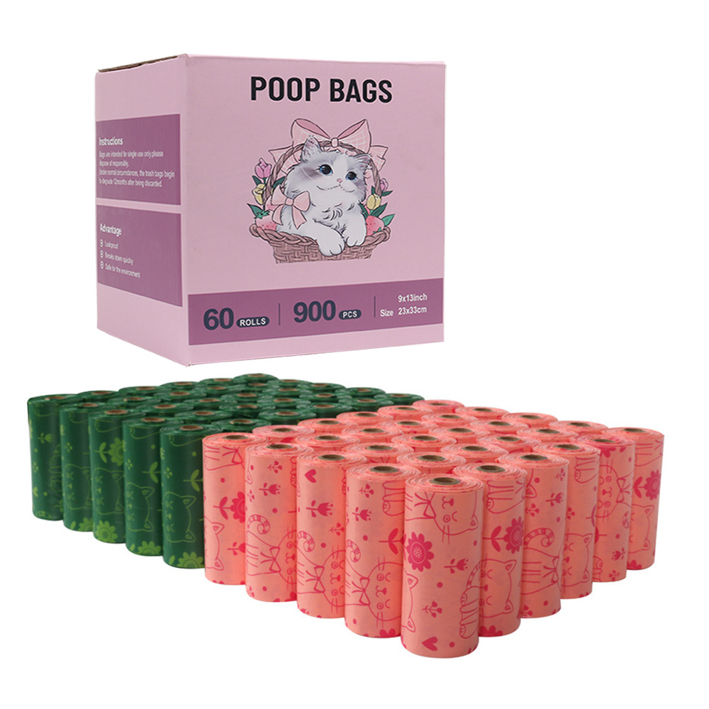 60 rolls of biodegradable pet garbage bag dog litter bag lemon fragrance fecal bag — image 7