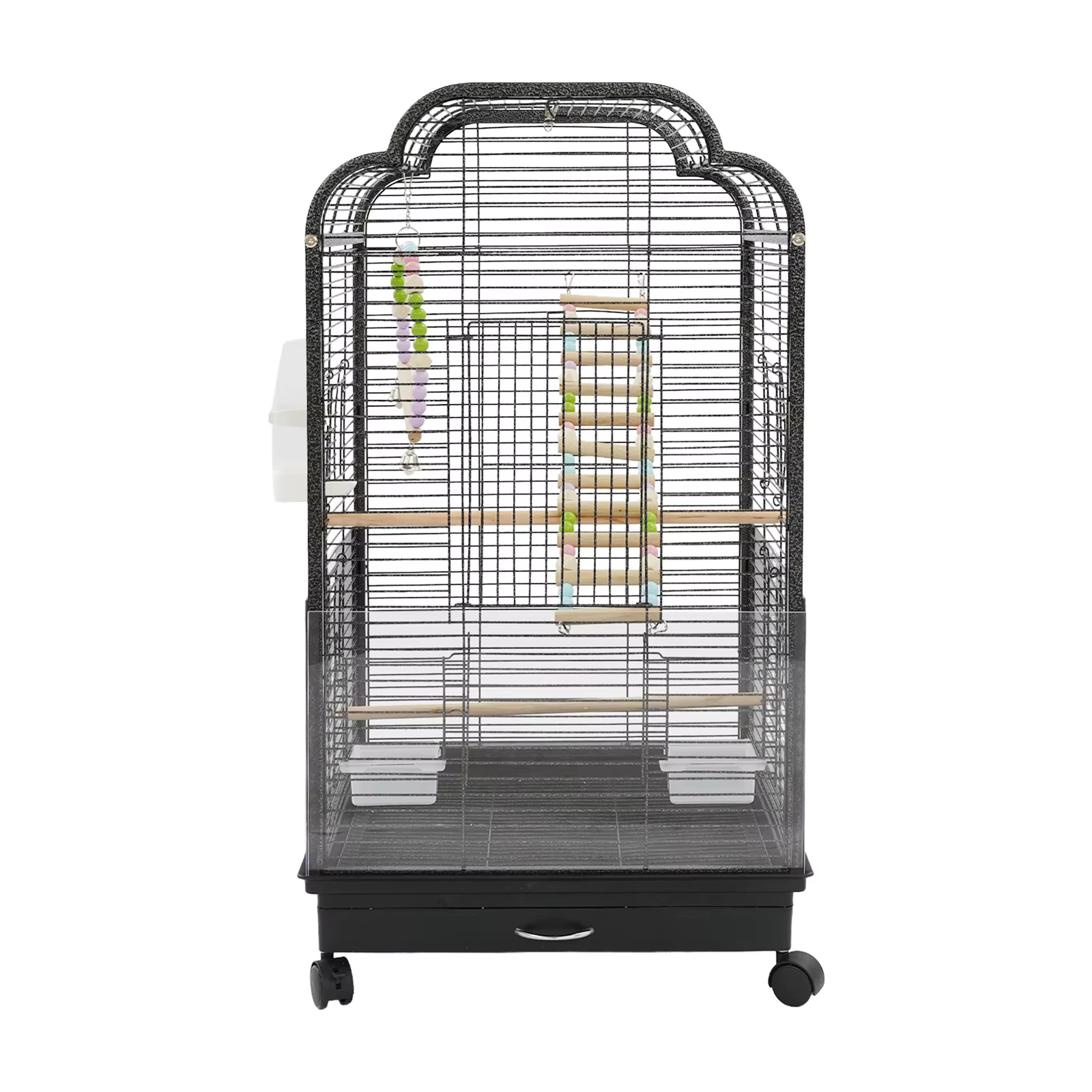 Casa para Pájaros de Hierro Grande con Techo Doble y Caja Retirable para Cacatúas Budgies y Loros — imagen 5