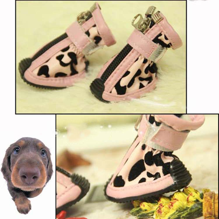 Nuevos Zapatos de Moda con Estampado de Leopardo para Mascotas en PU — imagen 5