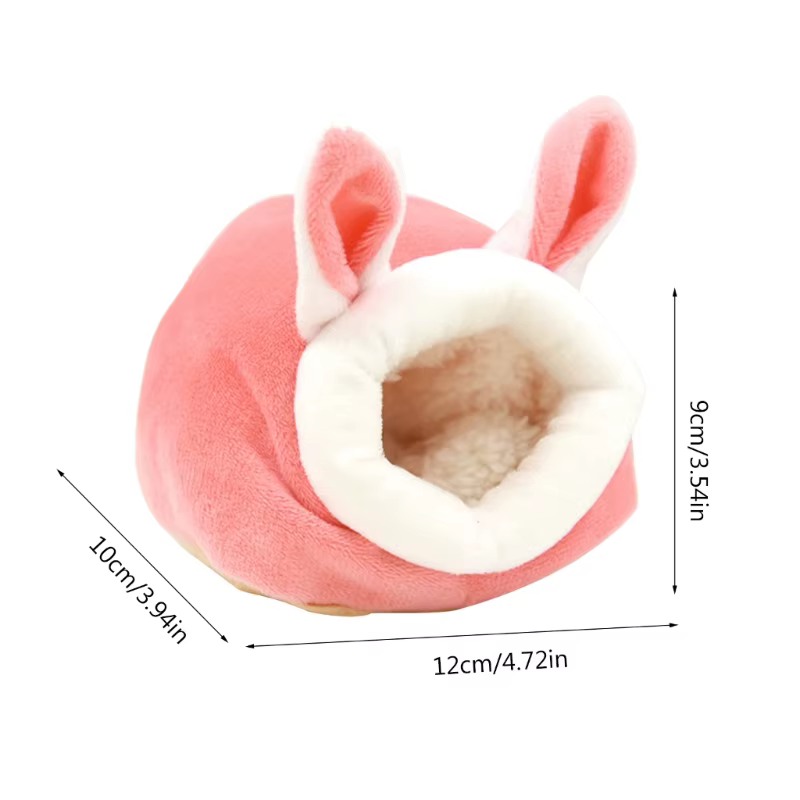 Windproof Hamster Nest Hamster House Glider Guinea Pigs Bunny Winter Plushy Nest — image 6