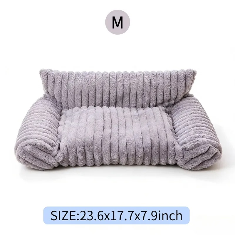 Cama Sofá para Gatos Adorables - Colchones de Pelo Suave con Forro Limpiable y Removible, Cunas de Gatos Fofos para Hogares Modernos — imagen 18
