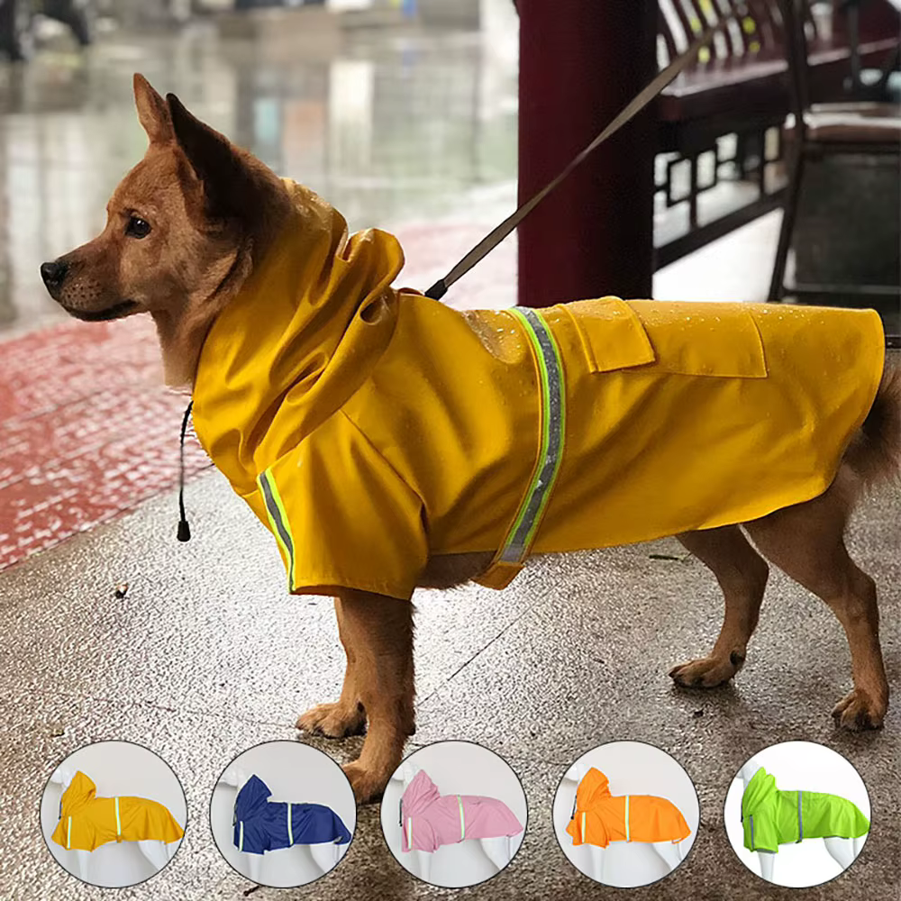 Chaquetón Impermeable para Perros Grandes Estilo Capa de Corgi, Ropa de Perro con Reflejos y Capucha para Caninos — imagen 1