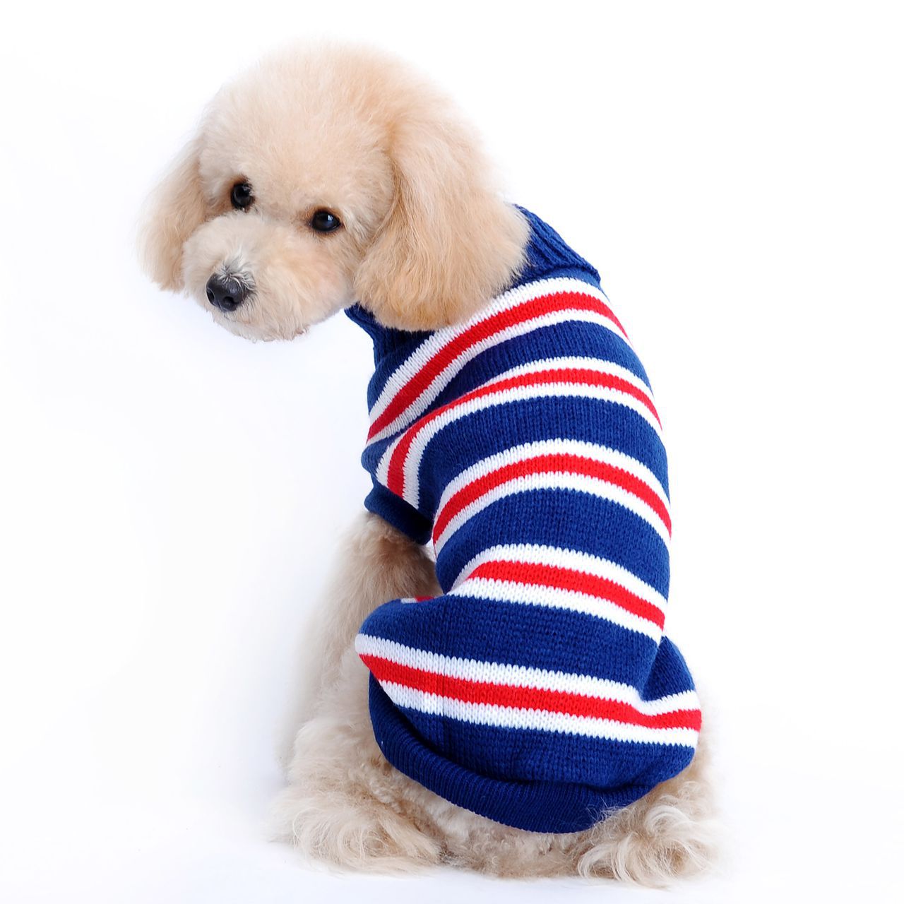 Autumn And Winter New Pet Sweater Horizontal Stripe Pattern Dog Clothes Pet Clothes — image 1