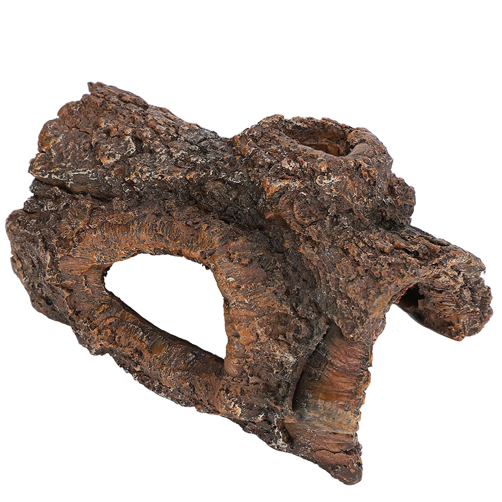 Cueva de Simulación de Corteza de Árbol de Resina para Reptiles y Anfibios, Diseño Natural para Escorpiones y Lagartos 13x7.5x5cm — imagen 3