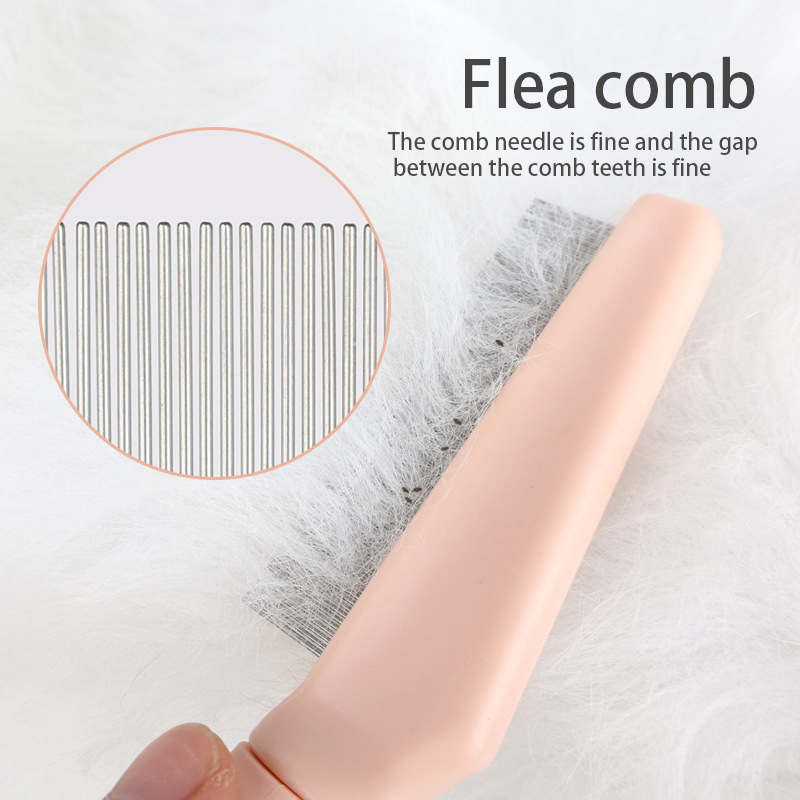 Pet Comb Cat Hair Removal Long Needle Comb Flea Comb Knot Hair Removal Comb Dog Comb Pet Supplies — image 2
