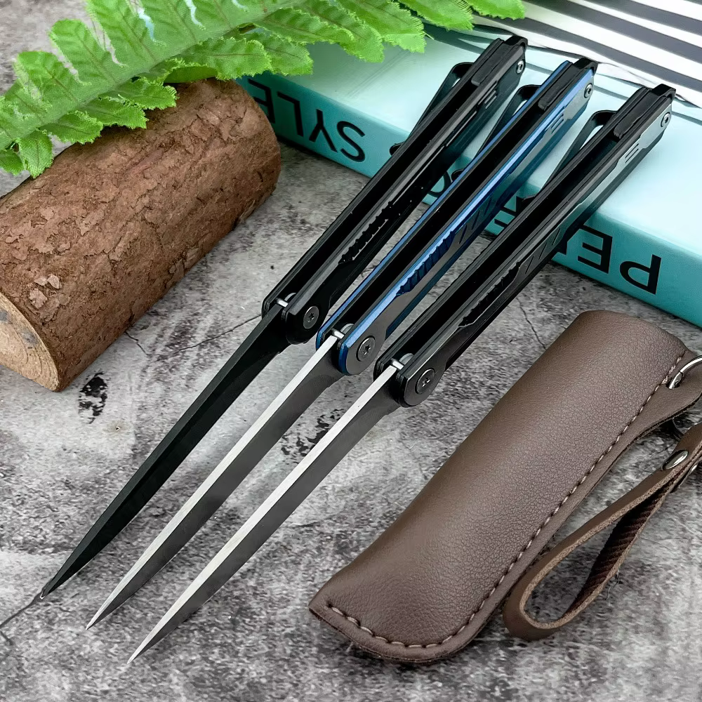 High Hardness Outdoor Knife 420 Steel Handle 440c Blade Pocket Folding Knife Portable EDC Fruit Tool Hiking Fishing Tool — image 5