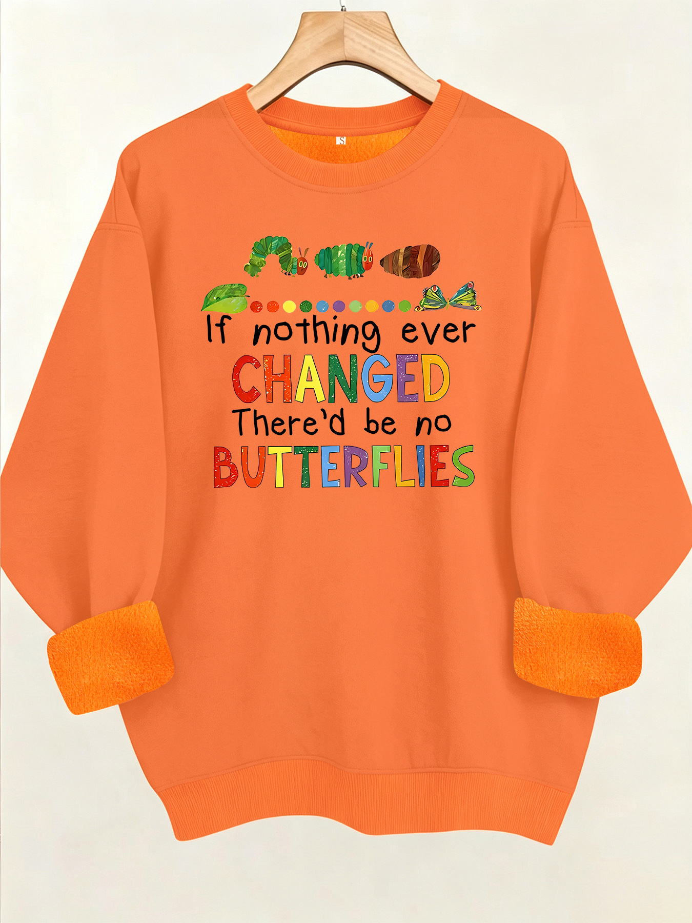 Sudadera con impresión de letra de oruga — imagen 12