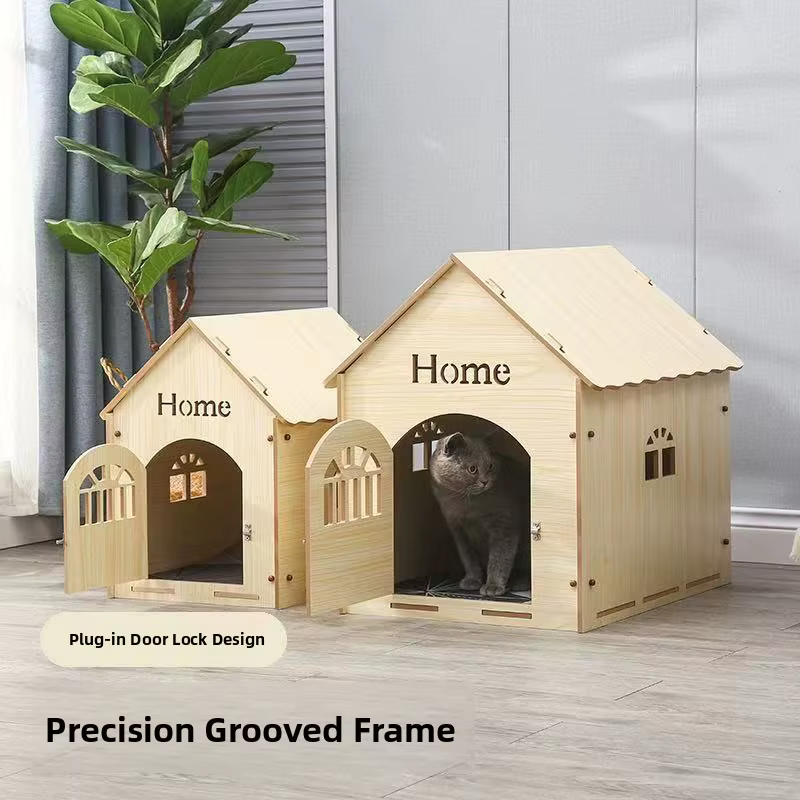 Extra Large House Dog House Outdoor Mat Scratching Board Villa Pet Nest Villa Dog House for Small And Dogs — image 1