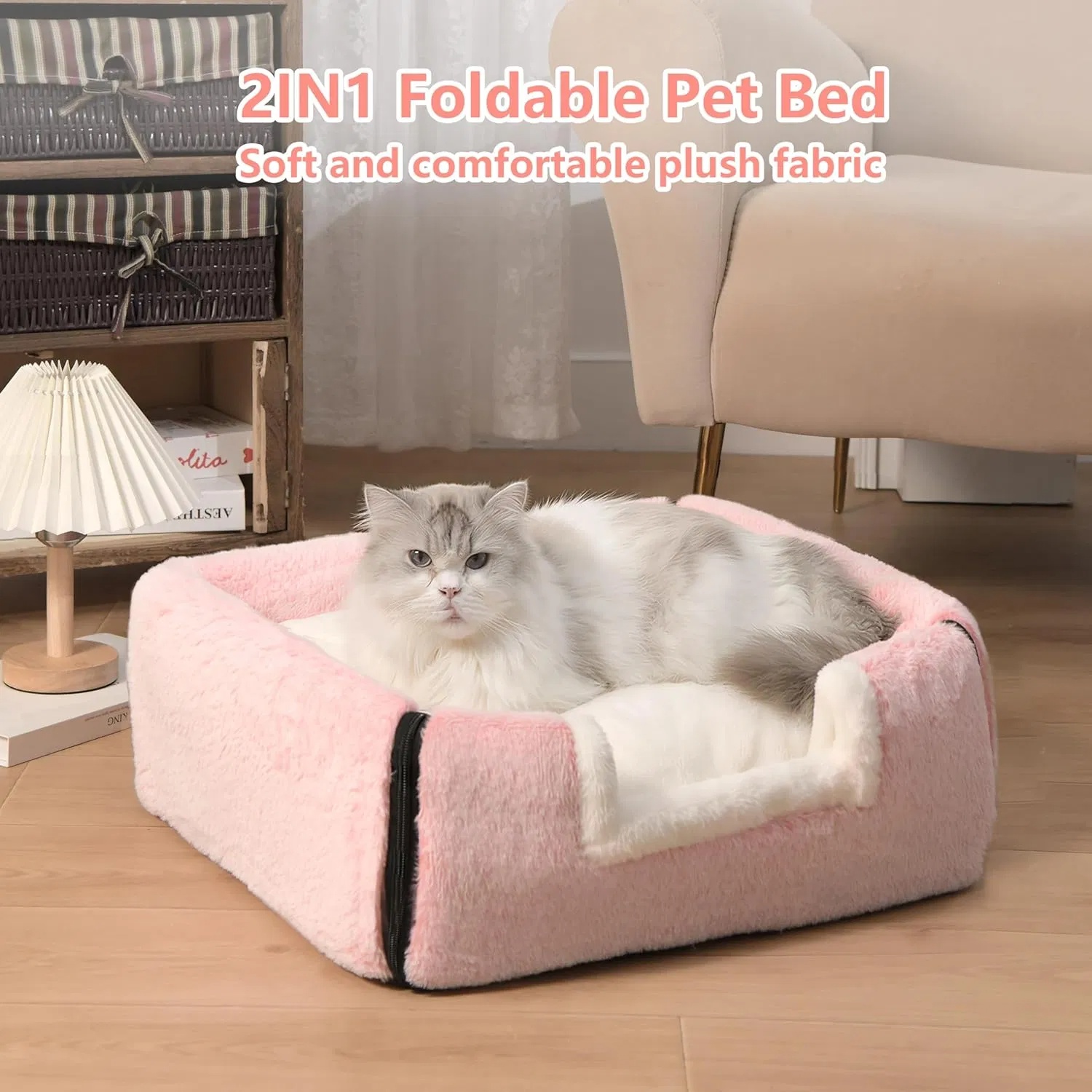 Caja de Descanso para Gatos Domésticos Reversible - Refugio Acogedor con Base Antideslizante y Resistente al Agua — imagen 11