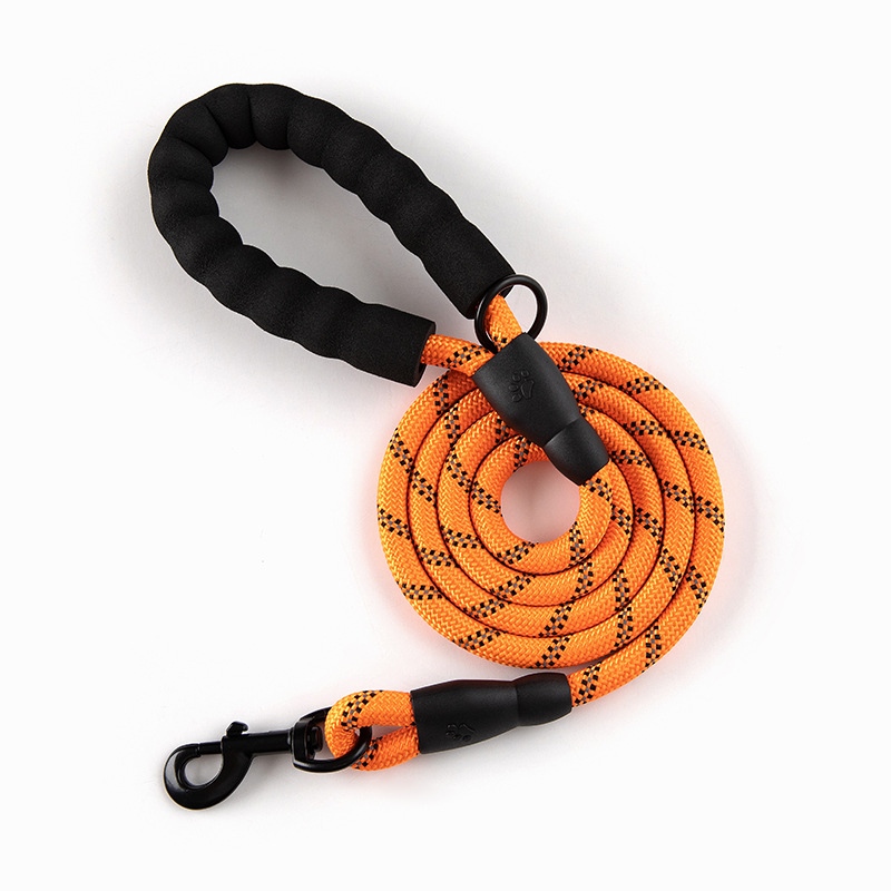Pet Reflective Leash Nylon Round Rope Anti-Running Foam Handle Leash — image 10