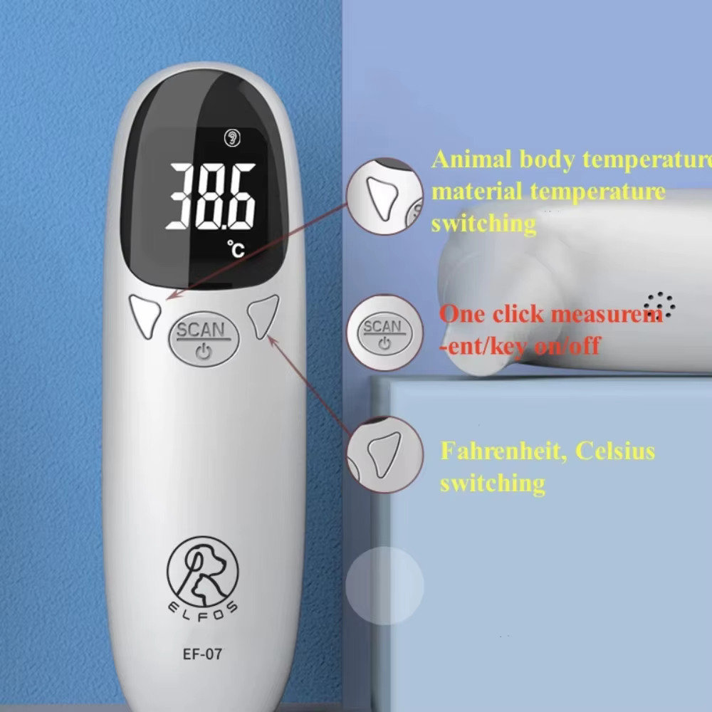 Termómetro Infrarrojo para Mascotas: Temperatura Animal Electrónico No Contacto Rápido y Preciso para Veterinaria Hogar — imagen 3