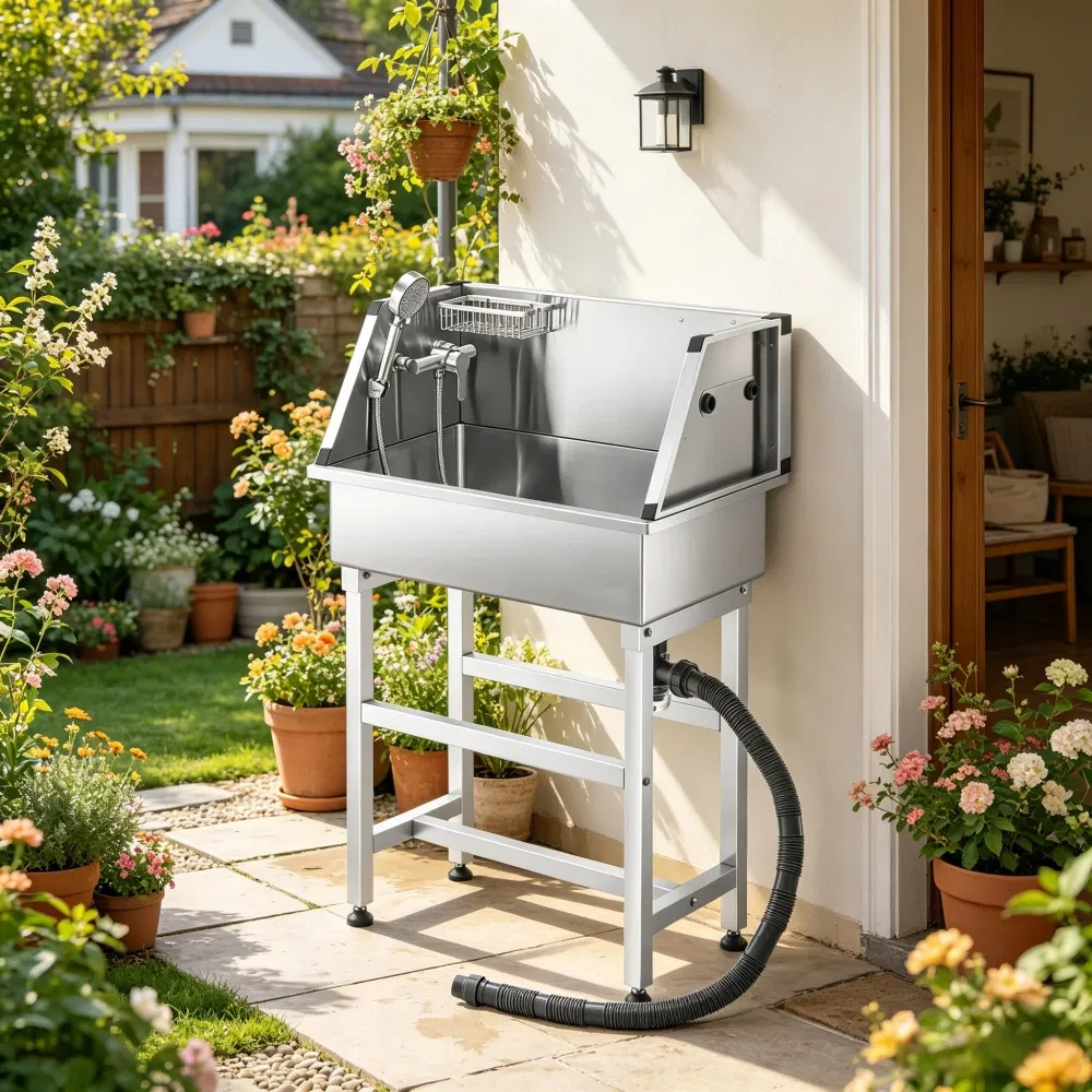 Stainless Steel Dog Washing Station — image 4