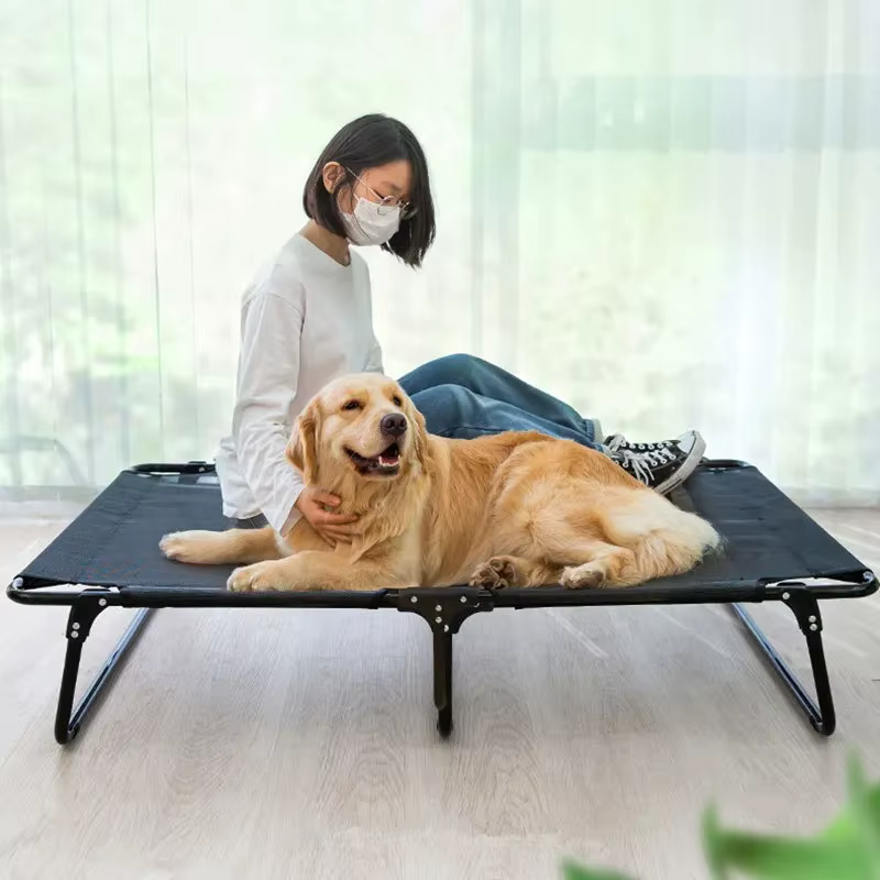 Dog Bed Breathable Dog Beds for Large Dogs Camping Sleeping Mats Kennel Anti-moisturizing Chew Proof Dogs Bed Foldable Kennel — image 1