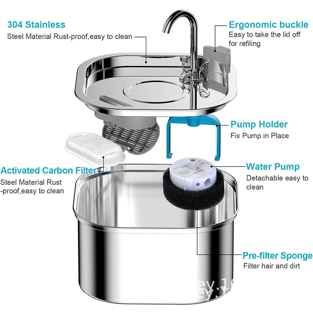 Stainless Steel Faucet Pet Water Dispenser — image 8