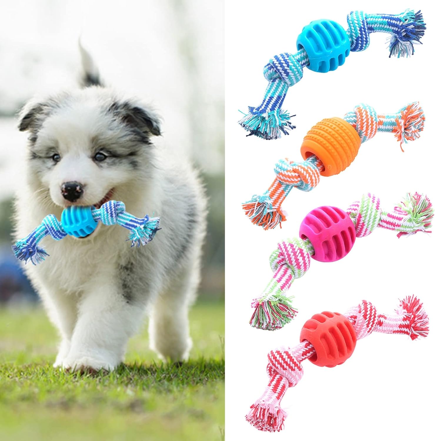 Chew Toys Molar Toy Cute Dog Toys With Ropes Chew Toys Dog Soft Durable Dog Chew Toys Cleaning Teeth And Protects Oral Health Blue — image 10