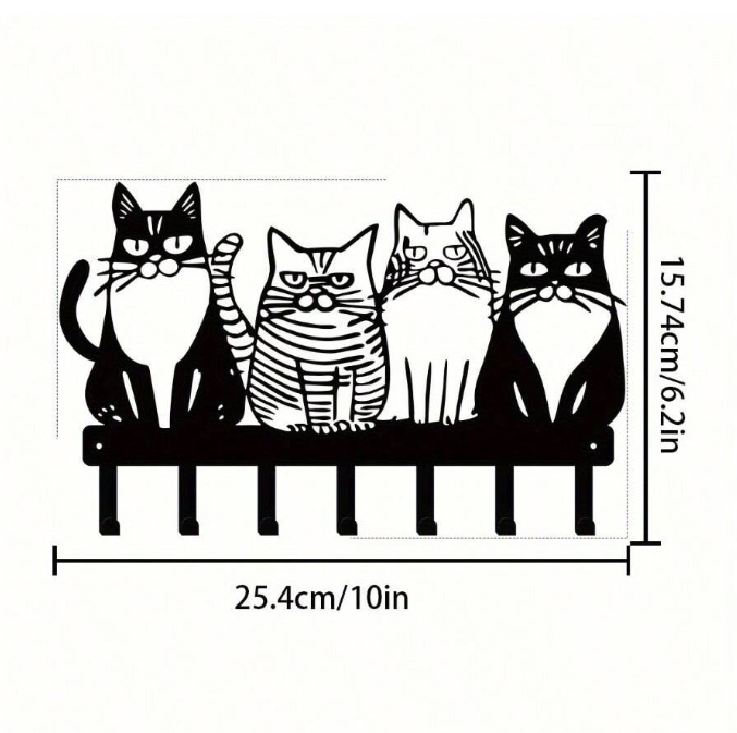 Ganchos de Gato Adorables para Pared: Decoración Cutenita para Hogar con Fuertes Ganchos Metálicos — imagen 3
