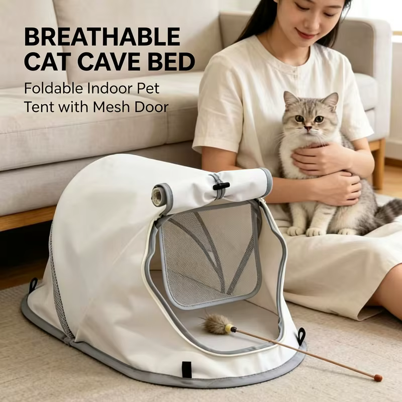 Casa Tenda para Mascotas para Perros Pequeños y Gatos, Portátil, Exterior, Camping, Picnic, Refugio, Protección Solar, Ligero, Cama Interior, Cueva — imagen 1