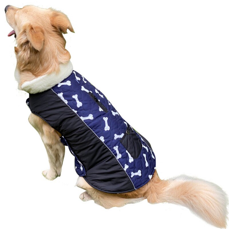 Pocket Autumn and Winter Pet Clothes Cotton Coat Double-sided Can Wear Dog Vest Reflective Waterproof Design Dog Clothing — image 10