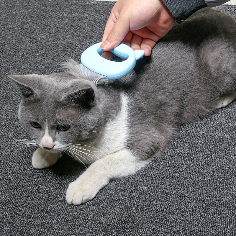 Elastic Soft Needle Comb Pet Hair Removal Massaging Shell Comb Cat Massage Brush Kitten Grooming Shedding Tools Bathing Supplies — image 3