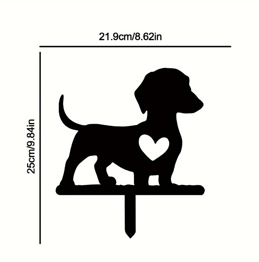 Silueta de Perro Adorable para Jardín - Decoración Exterior de Madera Solida para Patio y Jardín — imagen 4