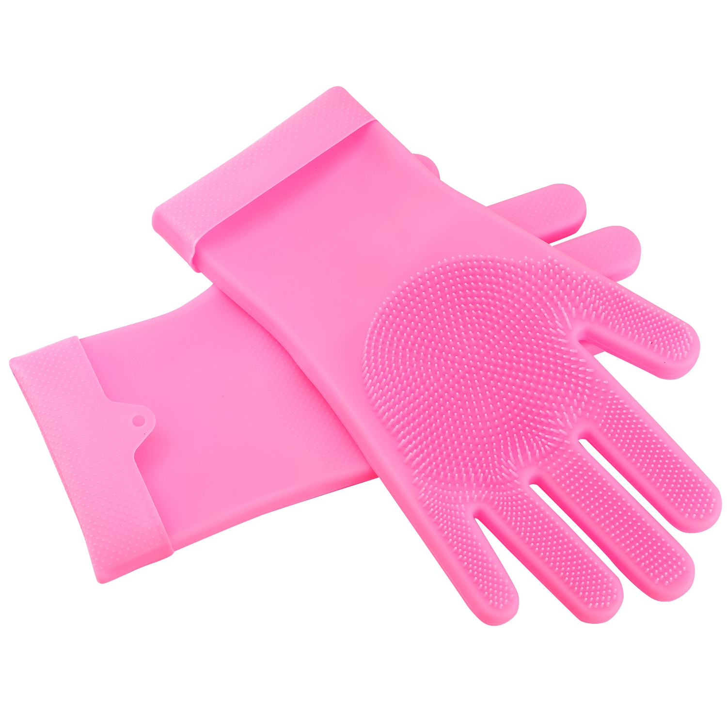 Par de Guantes de Silicona con Cerdas Para Lavar Platos, Esponja de Limpieza, Cepillo Para Mascotas, Guantes Resistentes al Calor — imagen 3