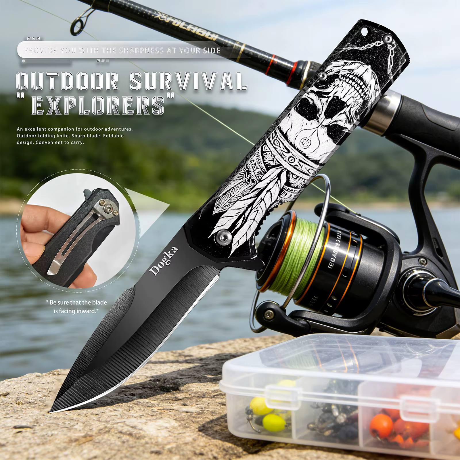 Tribal-patterned handle, unique design, sharp and durable blade, a must-have for collection — image 5