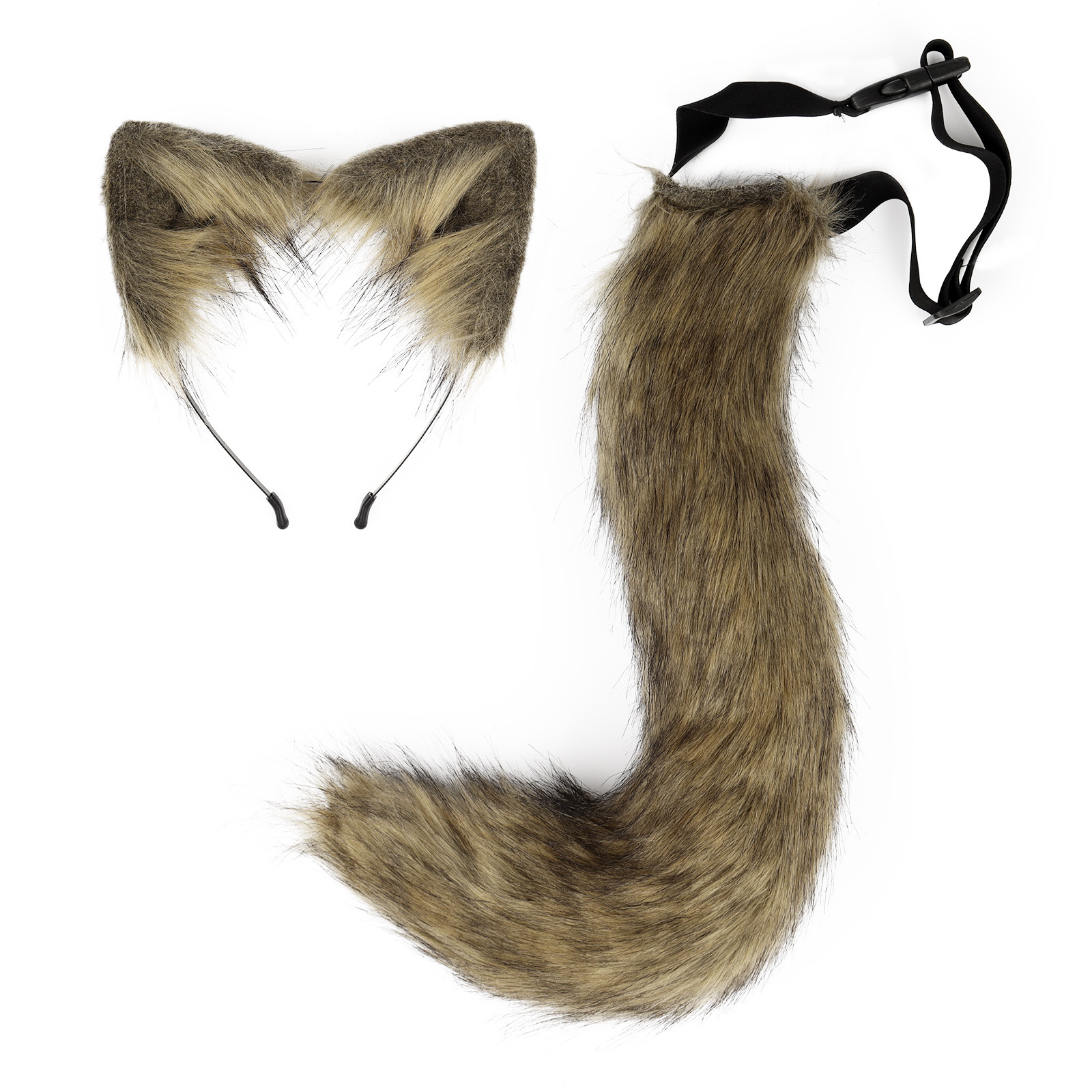 Accesorio de cola de zorro falsa para disfraces de Halloween con orejas de gato y cinta para el cabello — imagen 9