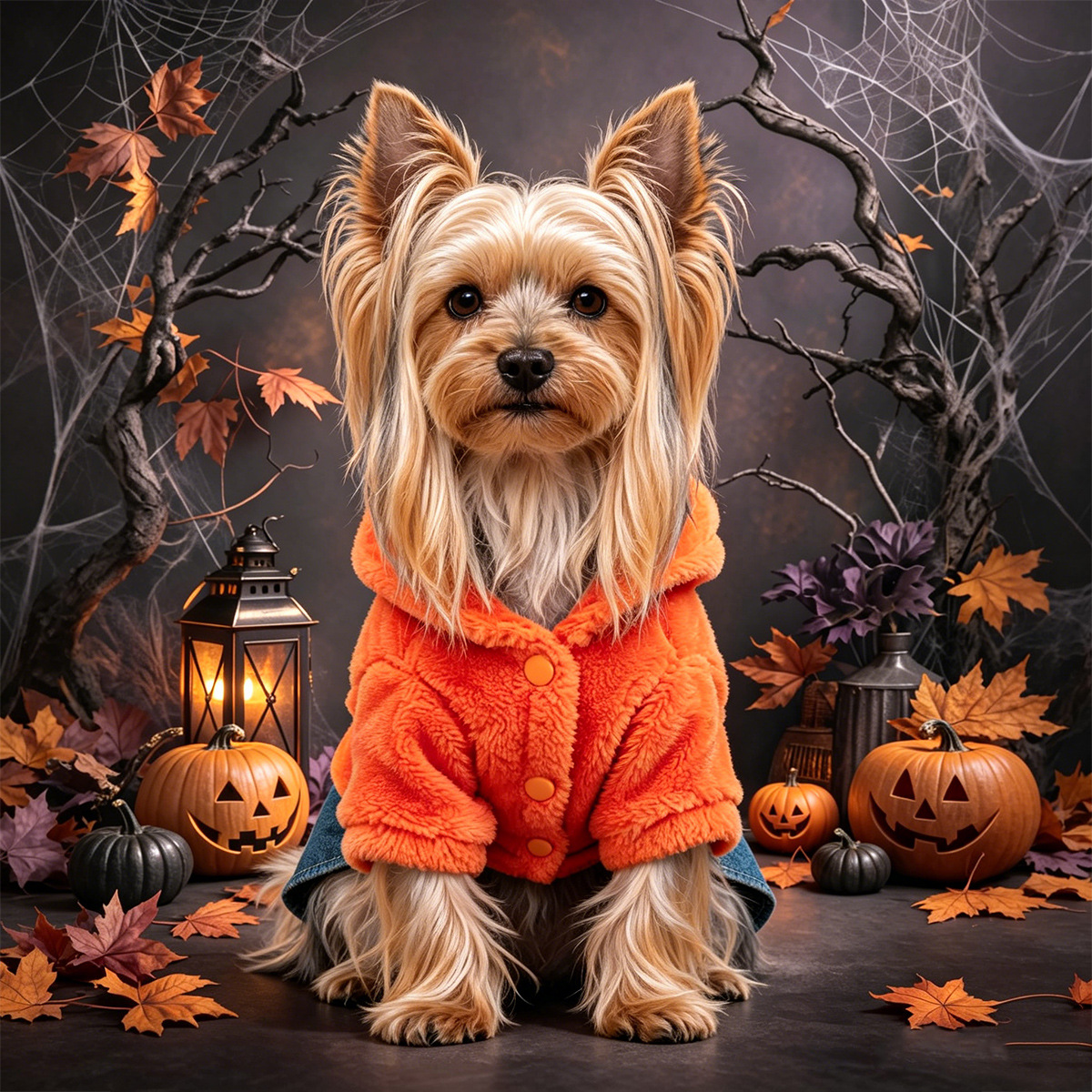 Cute Halloween Pumpkin Hoodie for Small Dogs and Cats, Pet Clothing Pet Apparel for Small Pets — image 4