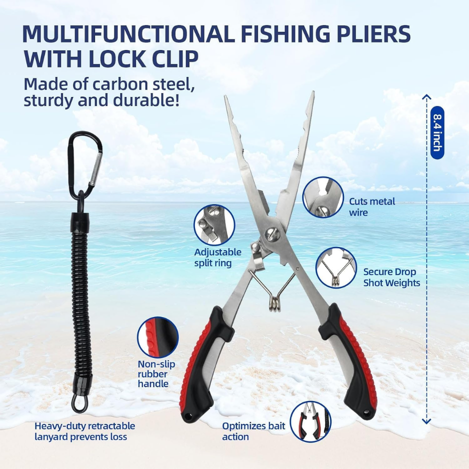 Fishing Tool Kit With Fillet Knife, Hook Remover, Fish Grip & Pliers — image 5