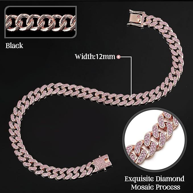Collar de cadena cubana Hip Hop para mascotas – joyería, collar, aleación de zinc, tamaño gato y perro, accesorios — imagen 16