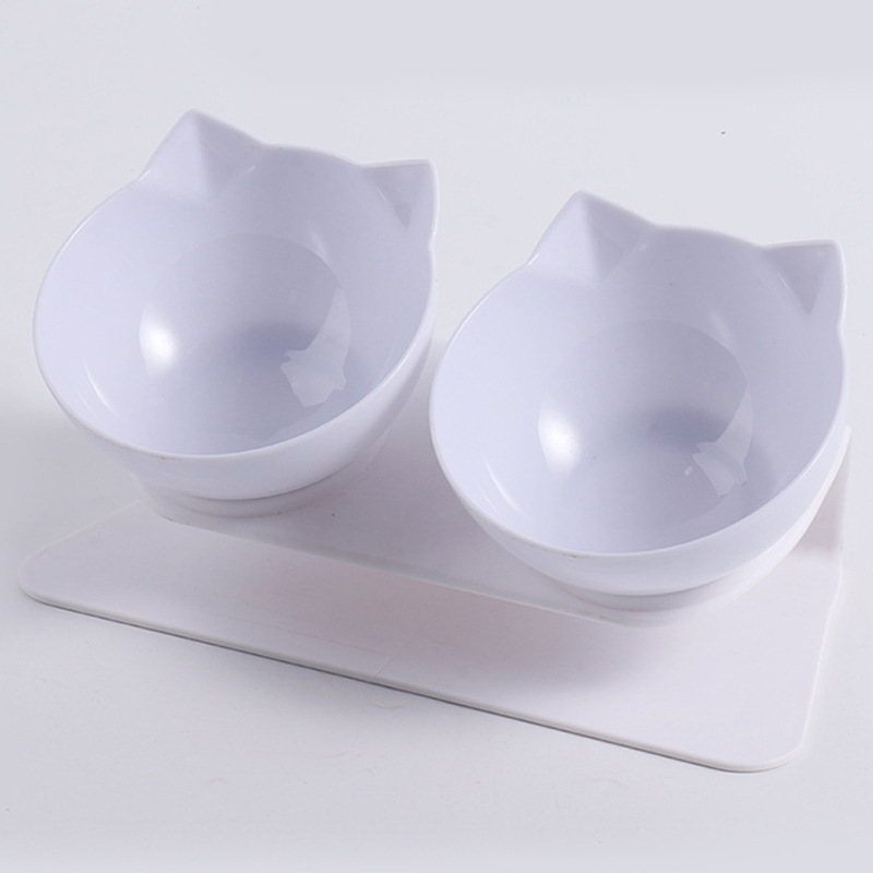 Neck Guard Cat Bowl One-Piece Double Bowl Pet Dog Bowl Oblique Mouth Anti-Overturning Cat And Dog Feeding Pet Bowl — image 5