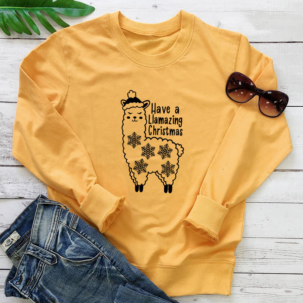 Alpaca printed long sleeved hoodie — image 5