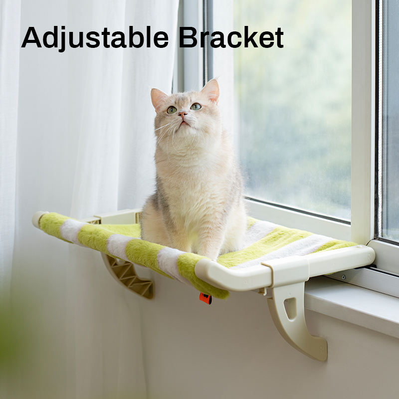 Mewoofun Cat Hammock One-Step Sliding Clamping Slot Adjustment Cat Window Hammock with Removable Covers 15kg Pet Accessories — image 2