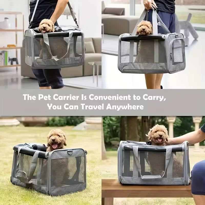 Portador Resistente y Respirable para Gatos Medianos y Pequeños Perros — imagen 5
