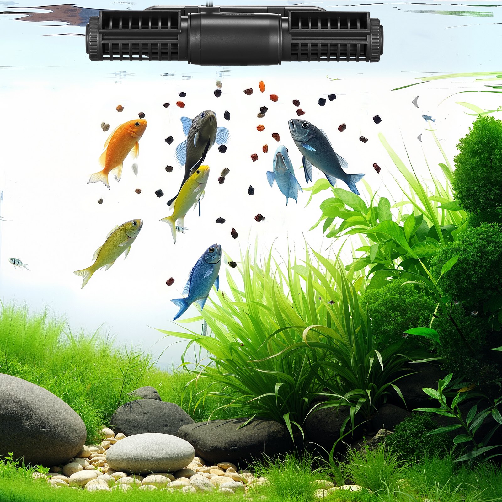 Generador de Olas para Acuario, Bomba de Flujo Cruzado Ajustable con Controlador, 25W, 1428 GPH — imagen 1