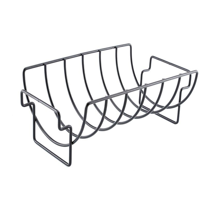 ONEUP Non-Stick Rib Shelf BBQ Stand Barbecue Roast Rack Stainless Steel Grilling BBQ Chicken Beef Ribs Rack Grilling baske — image 7