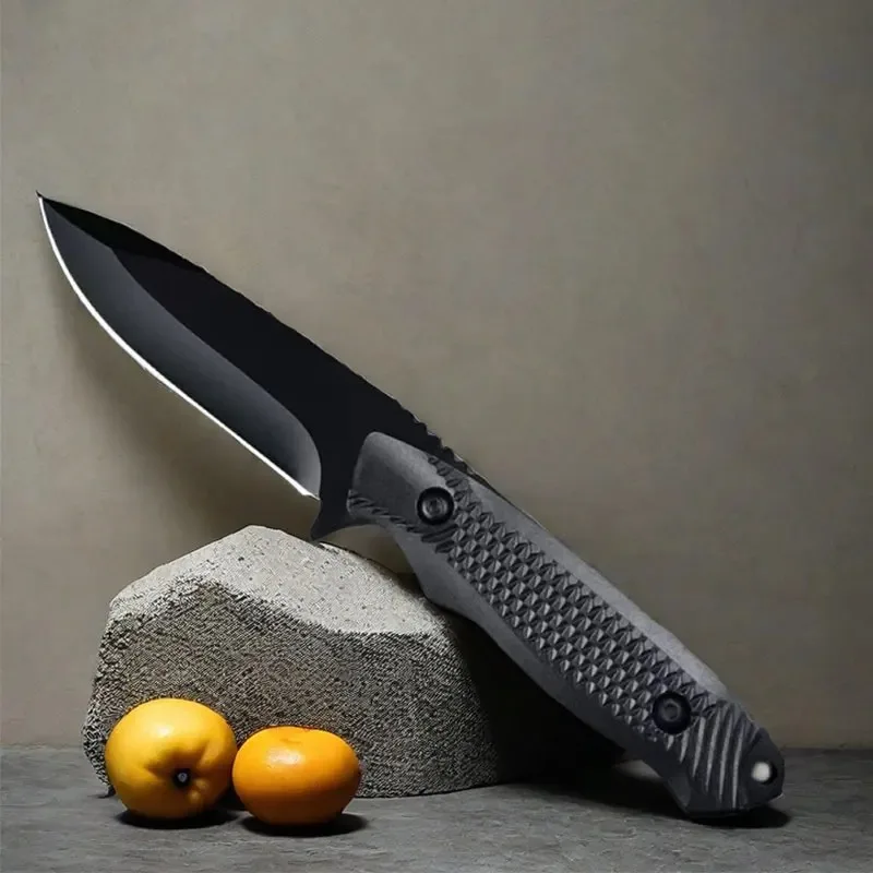 Stainless steel sheath pocket knife, high hardness knife, portable sheath peel knife outdoor barbecue knife — image 4
