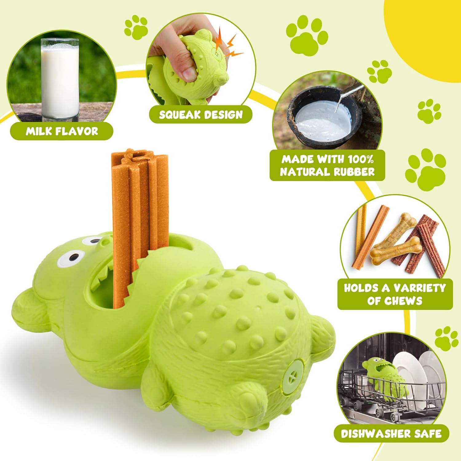 Dog Toys For Aggressive Chewers Natural Rubber Squeaky Dog Toys Indestructible Dog Toy Dog Chew Toys For Aggressive Chewers Interactive Tough Durable Dog Toys Dog Toys To Keep Them Busy — image 2