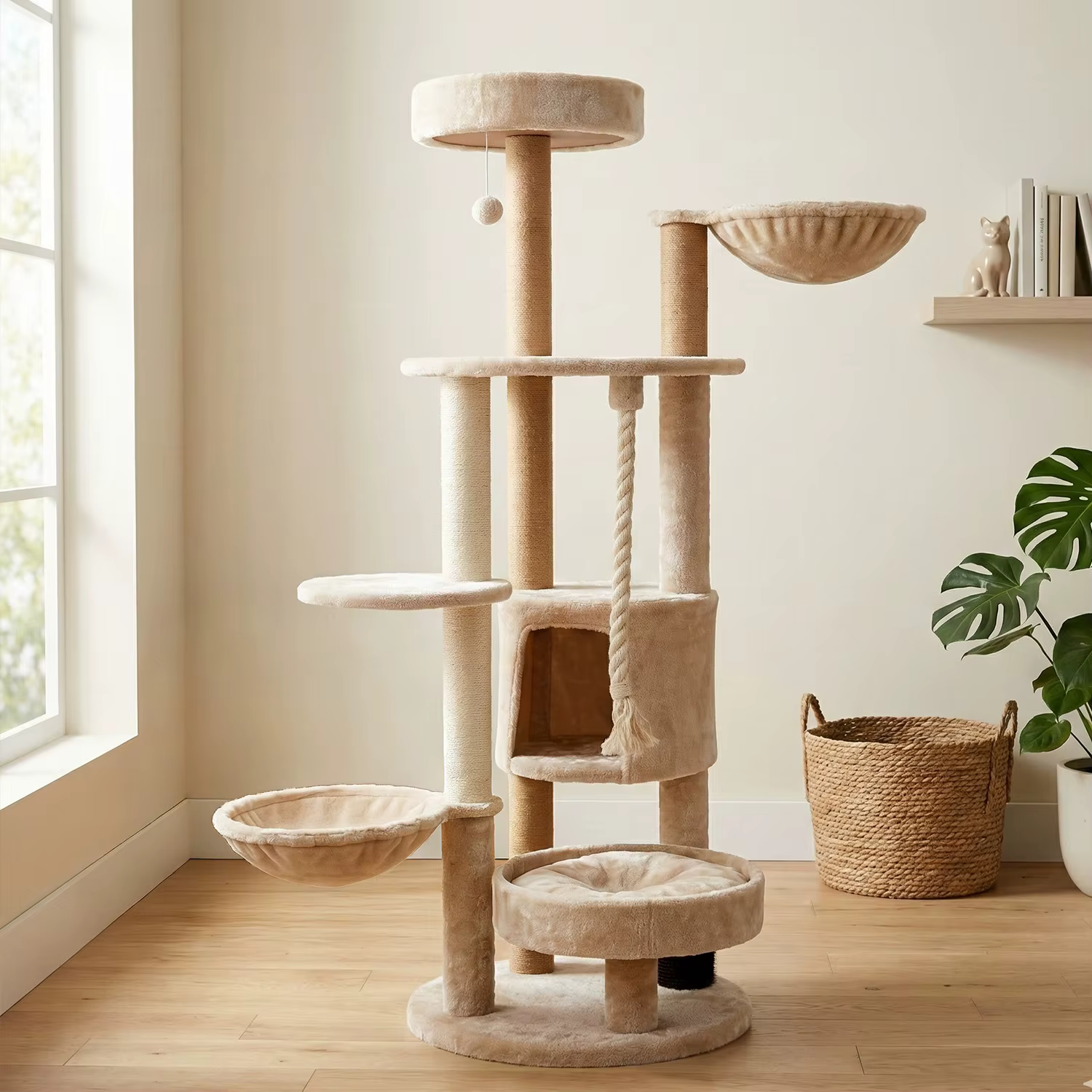 Large Halloween Cat Tree: 5-Level Cat Tree with Cat House and Sisal Scratching Posts—Perfect for Multi-Cat Households — image 5