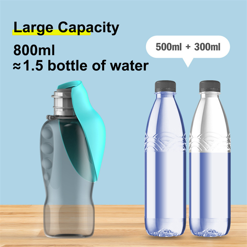 800ml Dogs Water Bottle Portable High Capacity Leakproof Pet Foldable Drinking Bowl Golden Retriever Outdoor Walking Supplies Pet Products — image 8