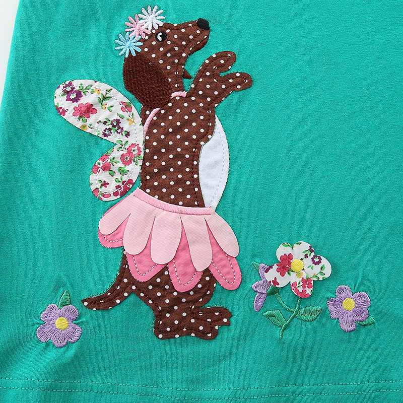 Cartoon puppy embroidered children's dress — image 4