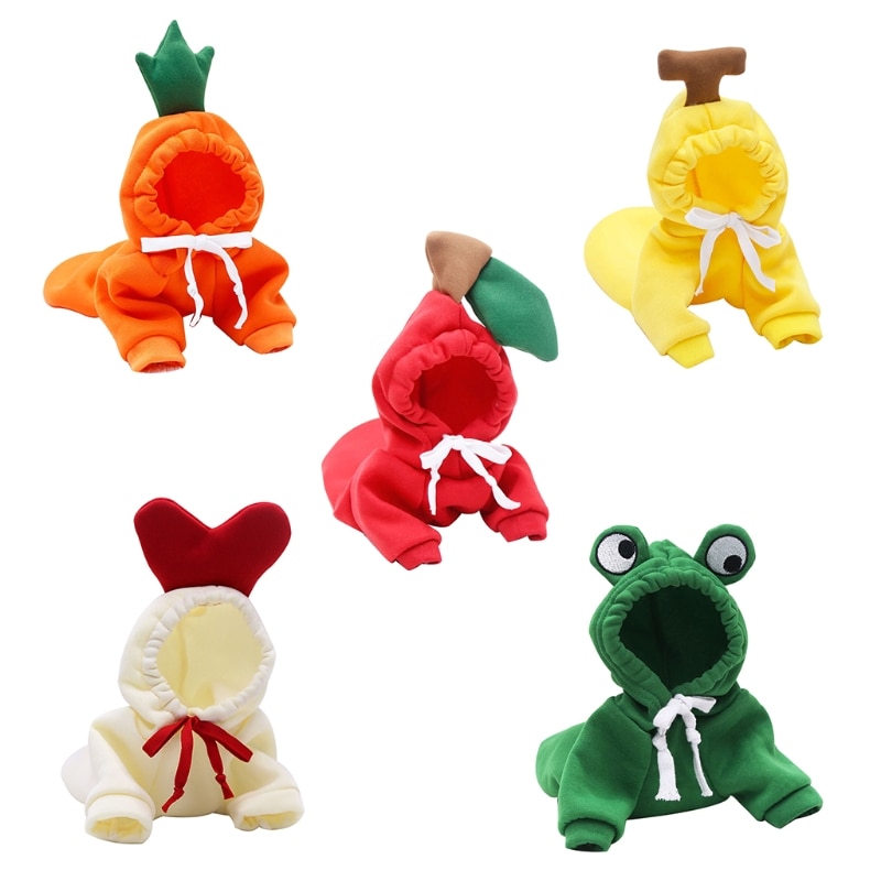 Dog Winter Warm Clothes Cute Plush Coat Hoodies for bulldog Pet Costume Jacket — image 4