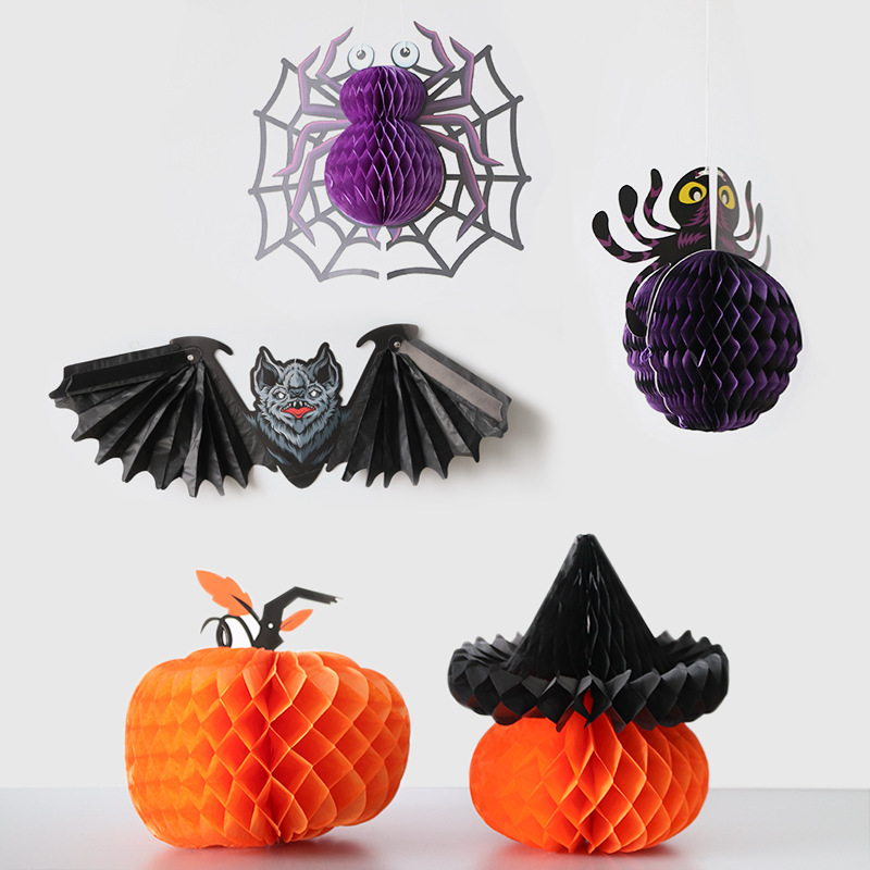 Adorno de Papel en forma de Colmena para Murciélagos, Decoración de Halloween — imagen 2
