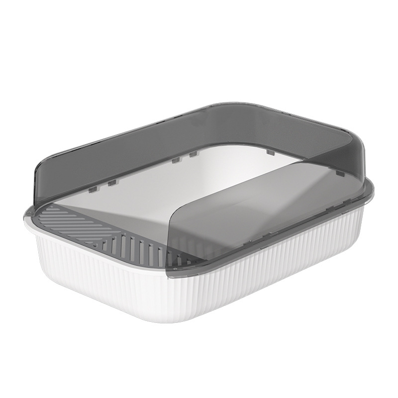 Semi Enclosed Cat Litter Basin Extra Large Anti Splashing Cat Toilet Cat Supplies Cat Excrement Basin Cat Litter Basin — image 4