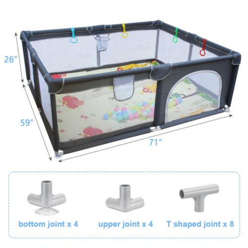 Corral de Tela para Bebé con Cerca Desmontable, Uso Interior y Exterior, Universal para Niños y Mascotas — imagen 14