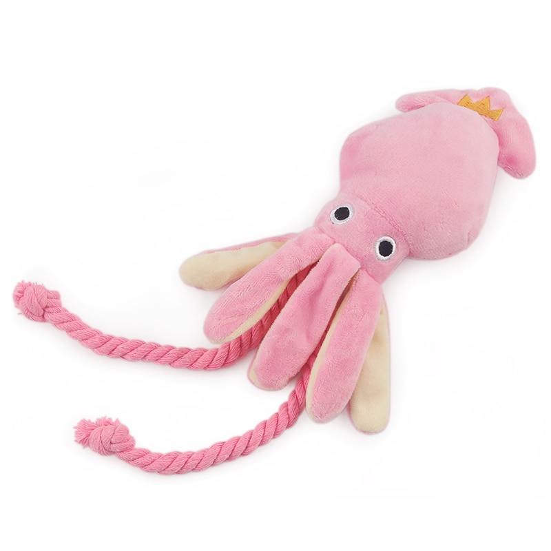 Juguete de Pulpo Cómico para Perros Pequeños con Sonido y Látigo en Rosa para Gatos — imagen 2