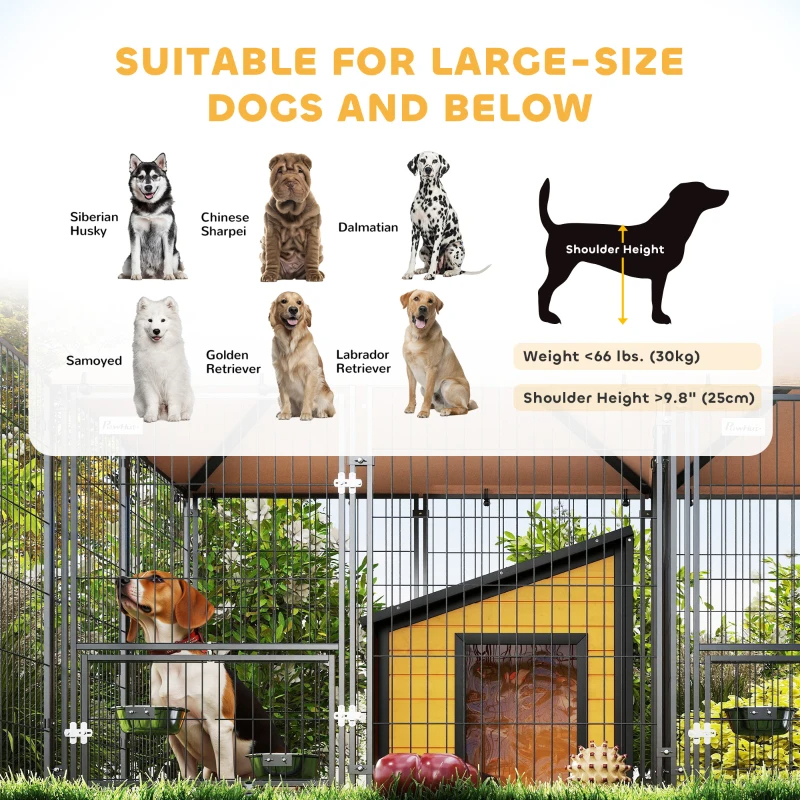 Casa para Perros al Aire Libre Grande con 2 Habitaciones, Comidas Rotativas y Altura Ajustable, Envíos de Paquetes Diferentes - Atención a las Dimensiones y Peso en los Detalles — imagen 5