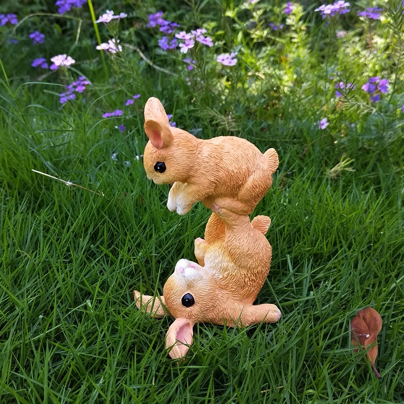 Outdoor cute rabbit ornaments — image 4